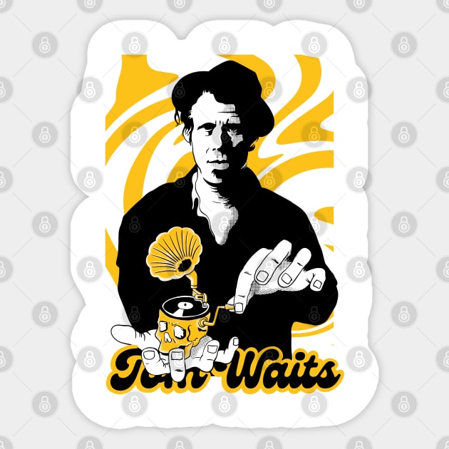 tom waits Sticker by Brunocoffee.id